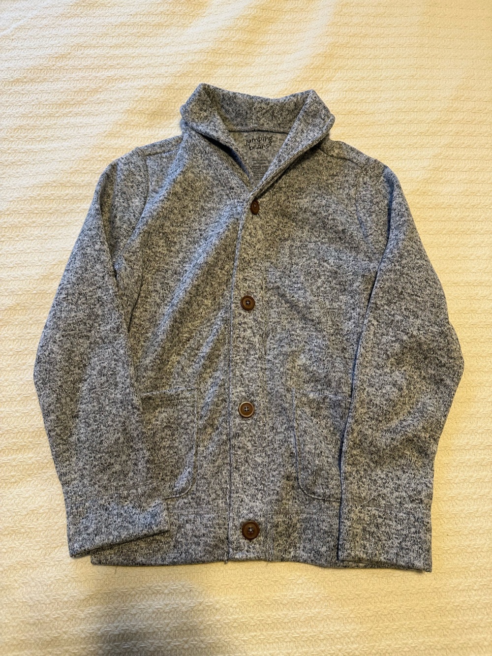 jumping beans Heathered Light Gray Knit Cardigan
